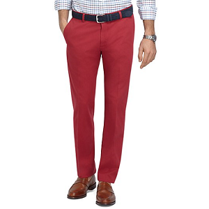 Milano Fit Plain-Front Lightweight Advantage Chinos - Dark Red